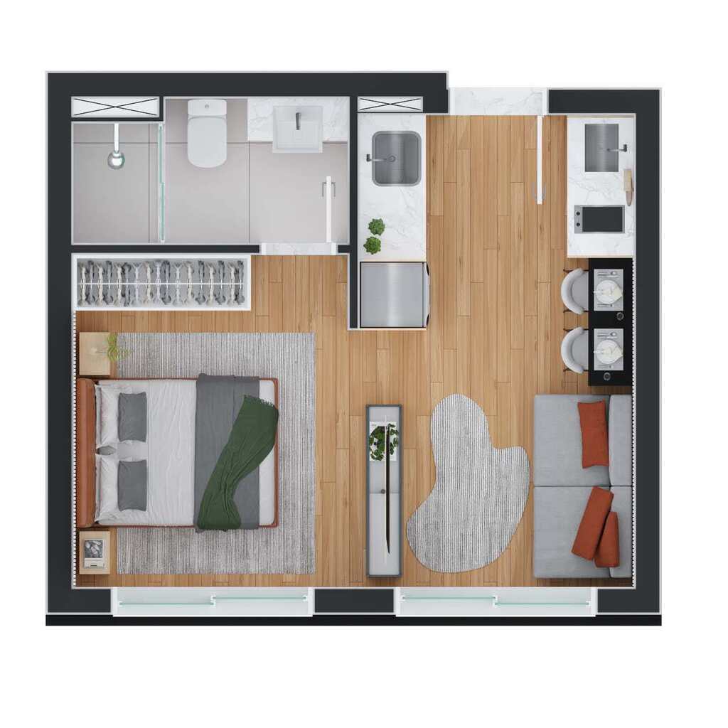 Apartamento, 1 quarto, 25 m² - Foto 16