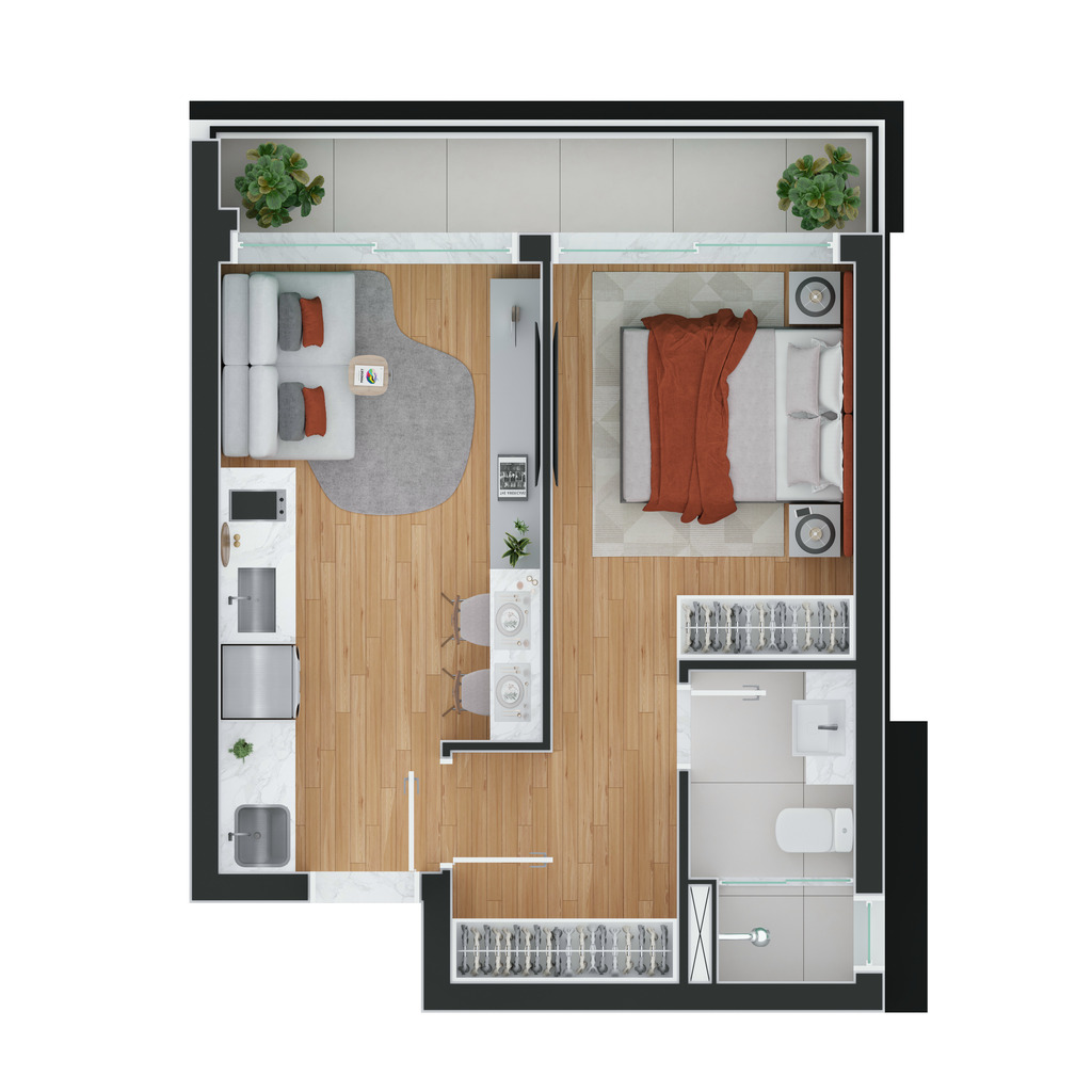 Apartamento, 1 quarto, 25 m² - Foto 23