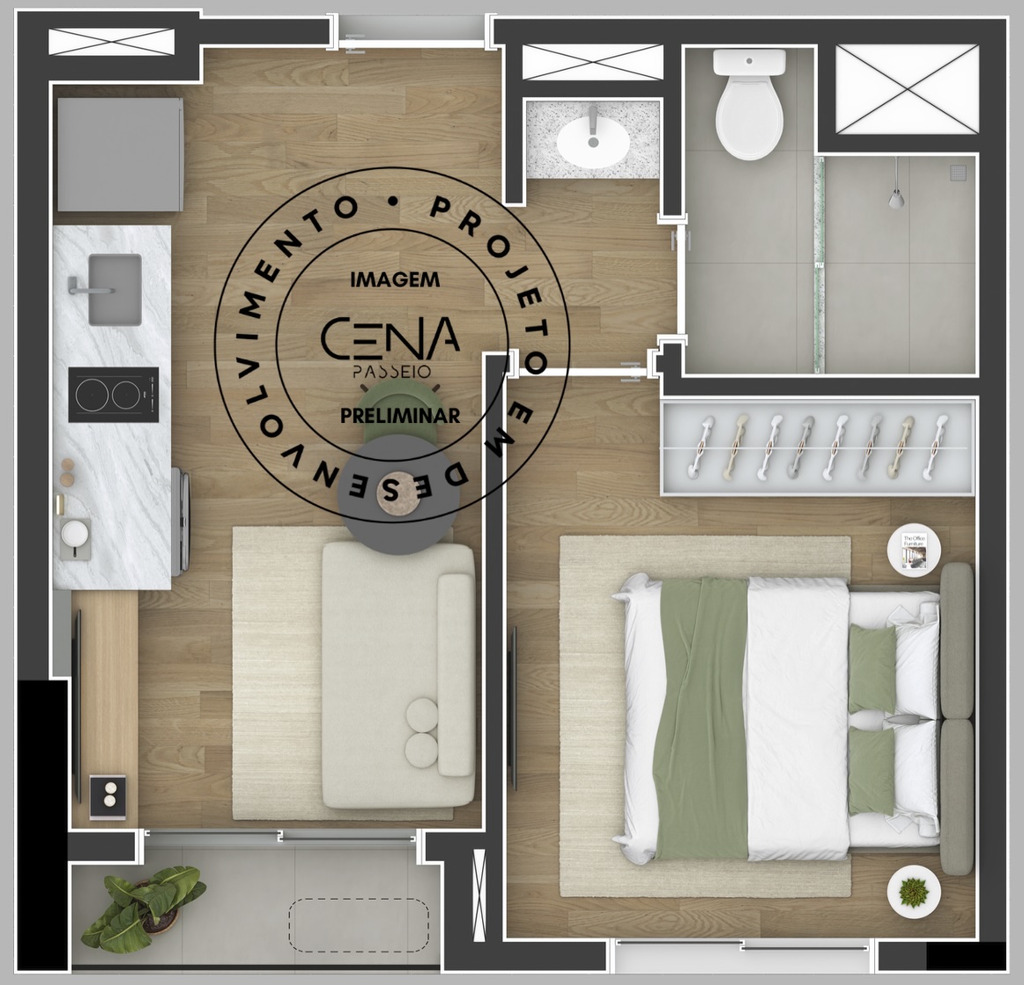 Apartamento, 1 quarto, 22 m² - Foto 10