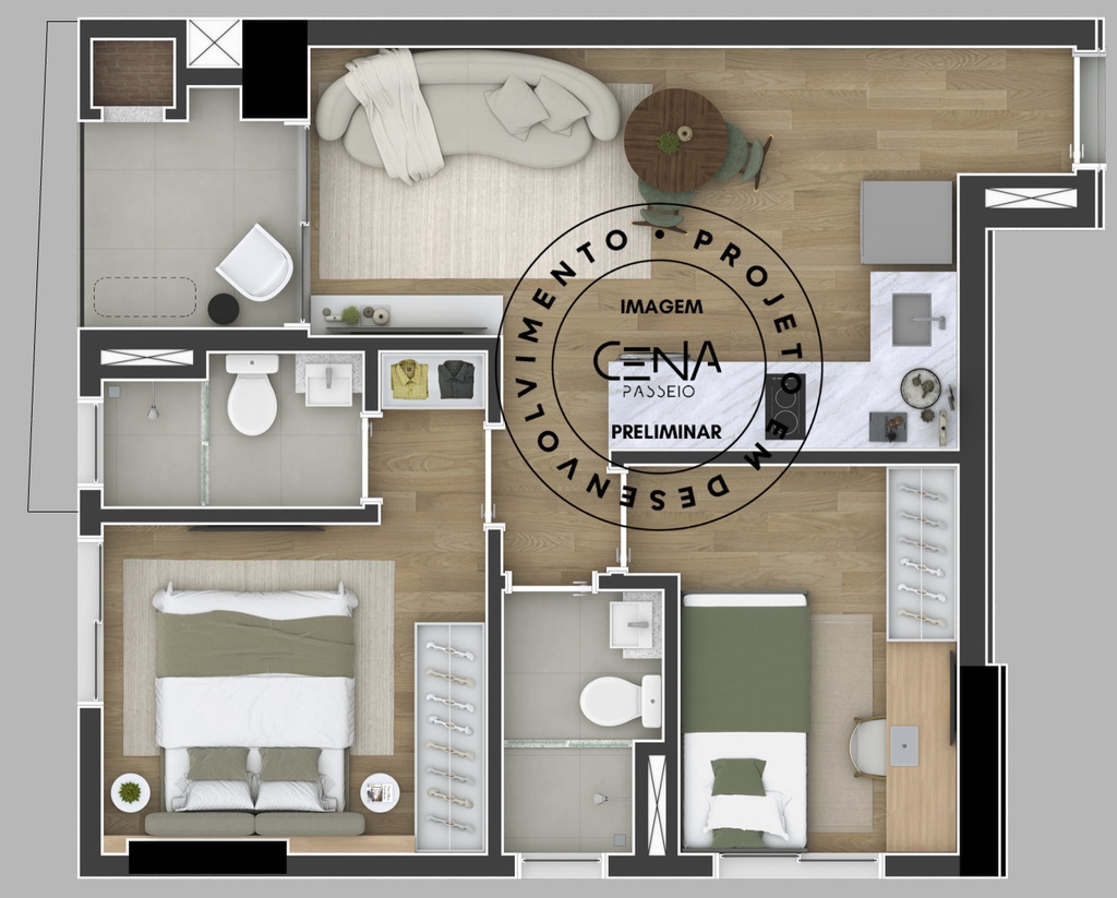 Apartamento, 1 quarto, 22 m² - Foto 12