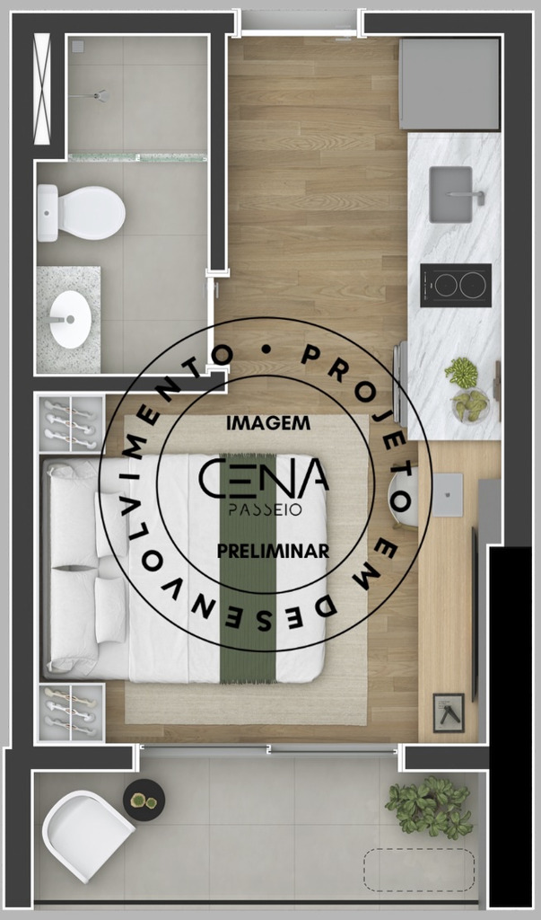 Apartamento, 1 quarto, 22 m² - Foto 8