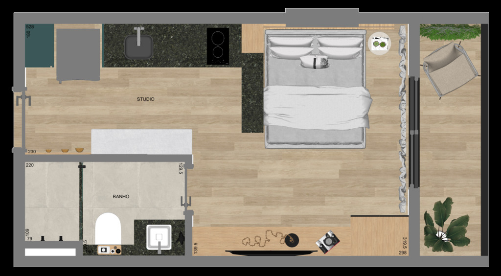 Apartamento, 1 quarto, 21 m² - Foto 8