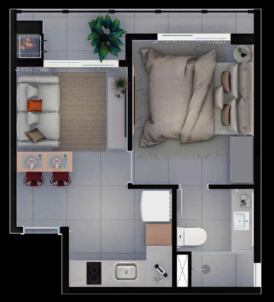 Apartamento, 1 quarto, 21 m² - Foto 11