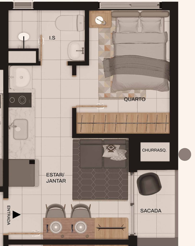 Apartamento, 1 quarto, 22 m² - Foto 24