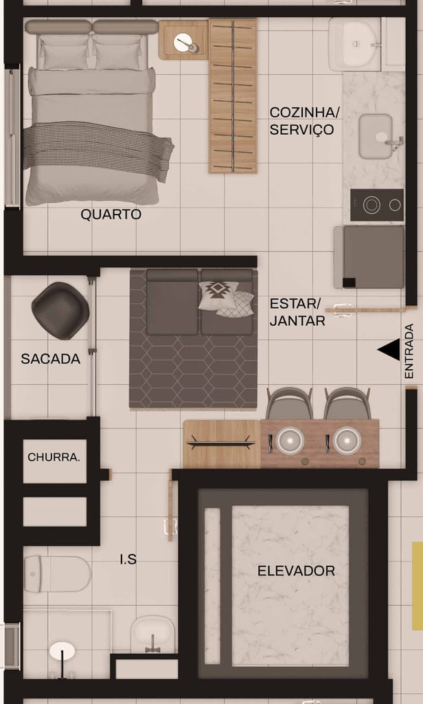 Apartamento, 1 quarto, 22 m² - Foto 26
