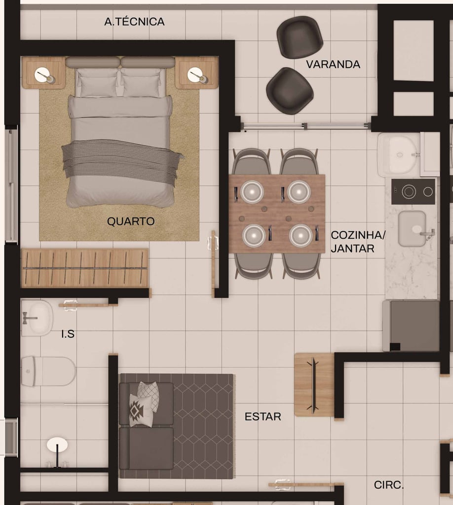 Apartamento, 1 quarto, 22 m² - Foto 27