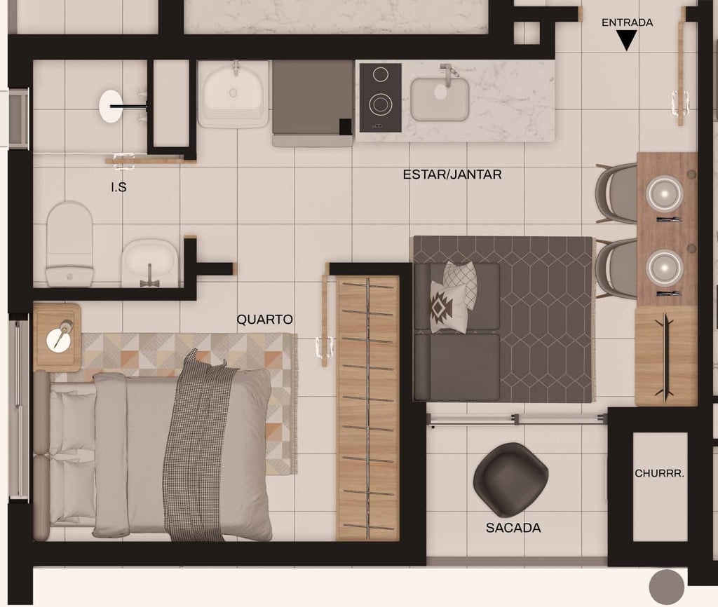 Apartamento, 1 quarto, 22 m² - Foto 21