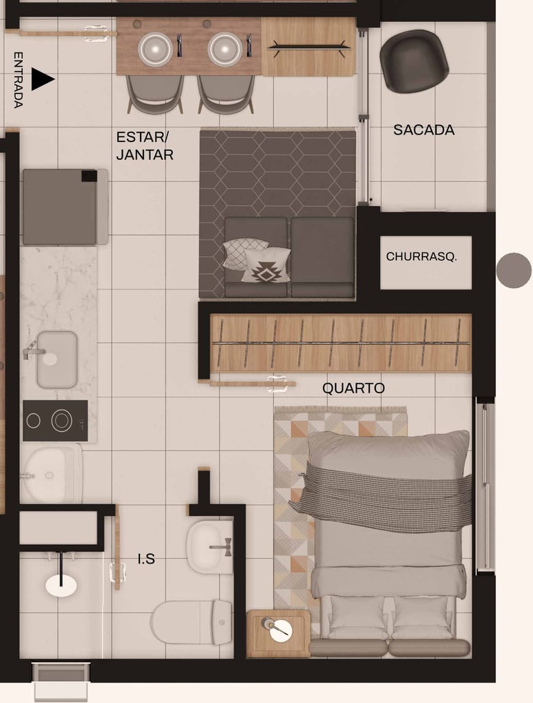 Apartamento, 1 quarto, 22 m² - Foto 25