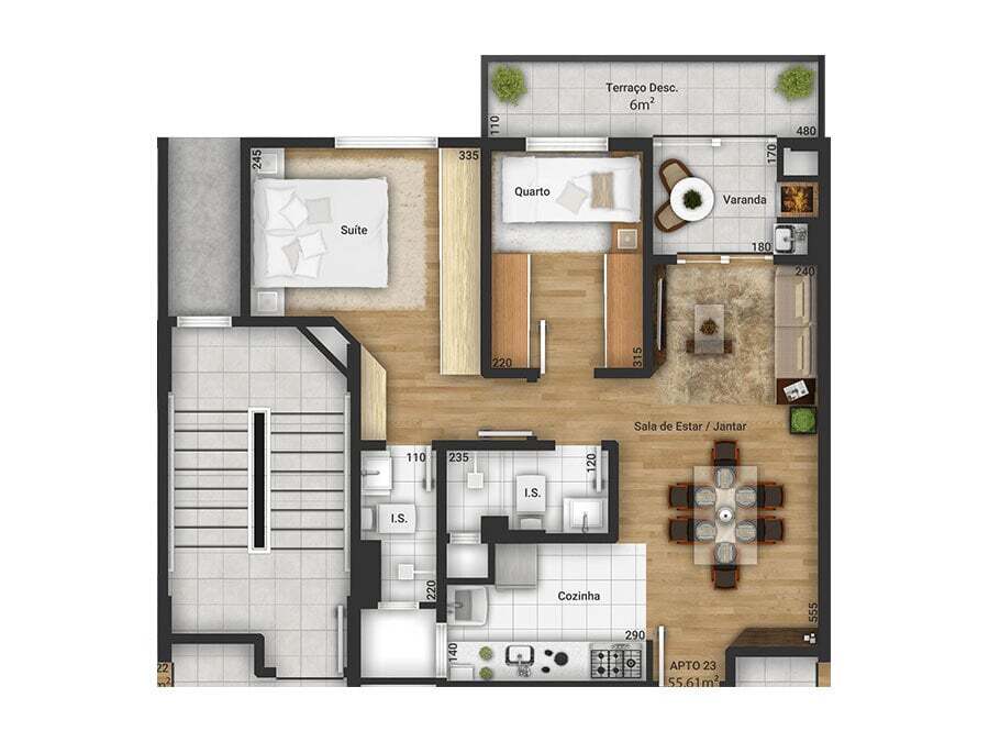 Apartamento, 2 quartos, 55 m² - Foto 16