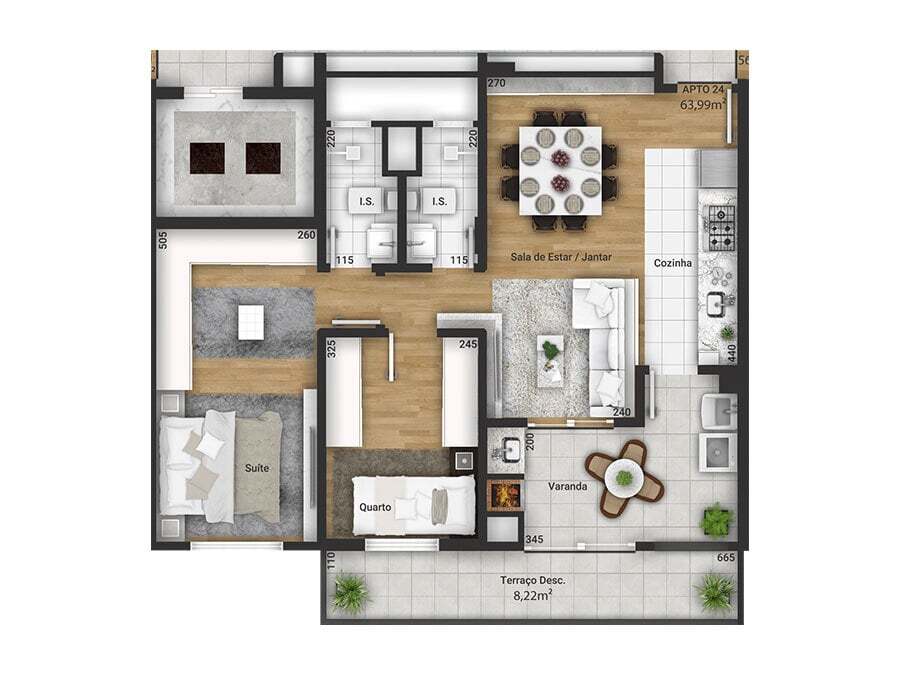 Apartamento, 2 quartos, 55 m² - Foto 24